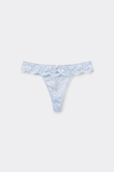 Blue Delicate Lace Tanga Panel G-String, 5701_809Y, large image number 4