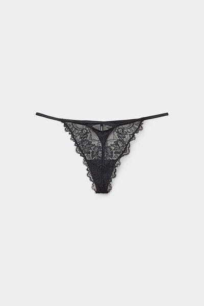 Black Empire Tanga Panel G-String, Black, large image number 4