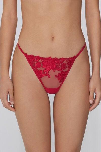 Red Rose Wonder Tanga Panel Lace G-String, 5701_873V, large image number 1