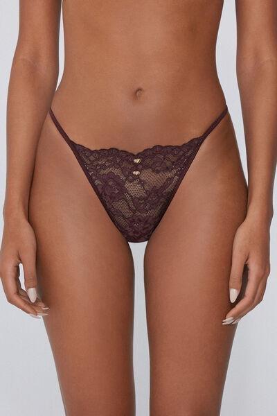 Violet Lovely Charm Tanga Panel Lace G-String, 5701_919Y, large image number 0