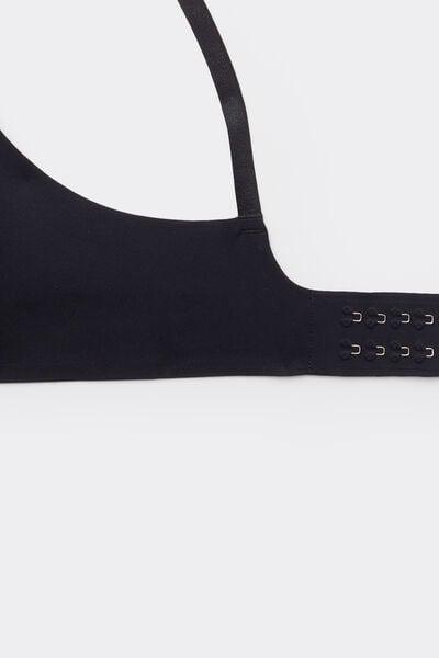 Black Laser Cut Triangle Bra, Black, large image number 4