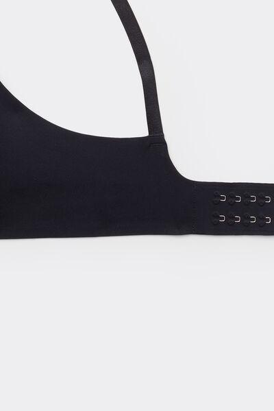 Black Laser Cut Triangle Bra, Black, large image number 5
