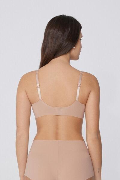 Beige Laser Cut Triangle Bra, , large image number 1