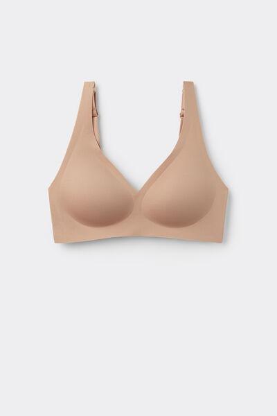 Beige Laser Cut Triangle Bra, , large image number 3