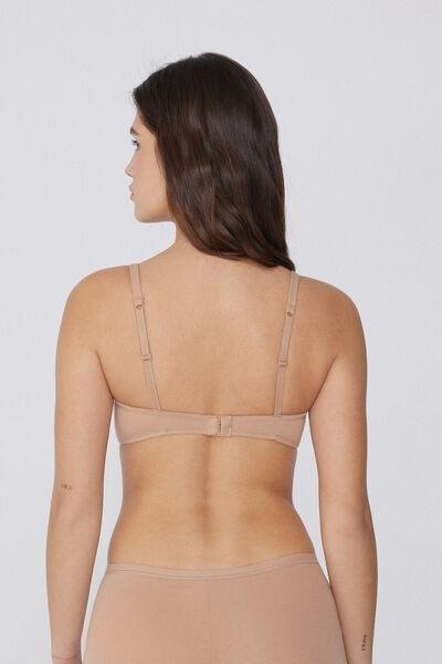 Beige Padded Triangle Bra, , large image number 2