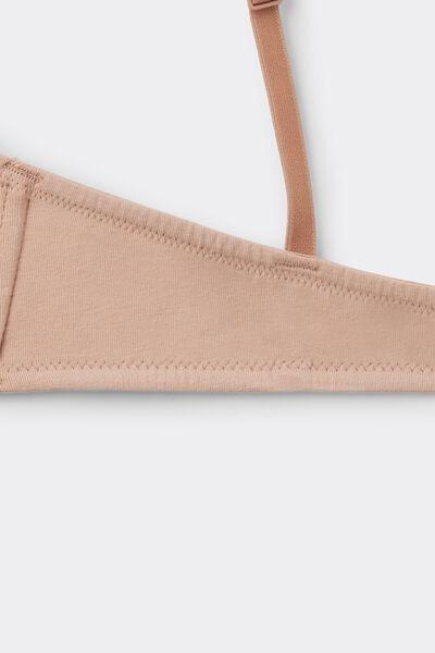 Beige Padded Triangle Bra, Natural Blush, large image number 5