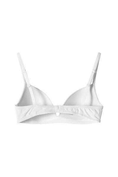 Tezenis - White London Non-Wired Padded Triangle Cotton Bra