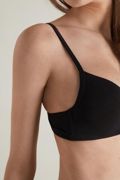 Black Non-Wired Triangle Bra, , large image number 3