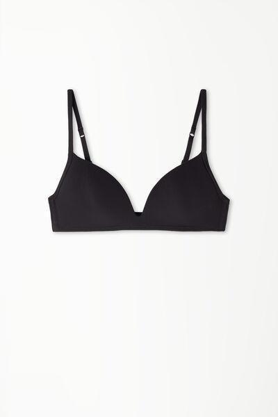 Black Non-Wired Triangle Bra, , large image number 4