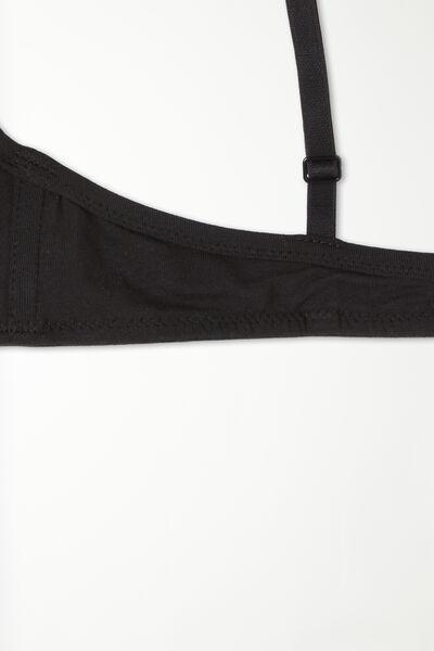 Black Non-Wired Triangle Bra, , large image number 6