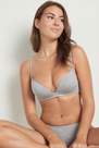 Tezenis - Grey Blend London Non-Wired Padded Triangle Bra In Cotton