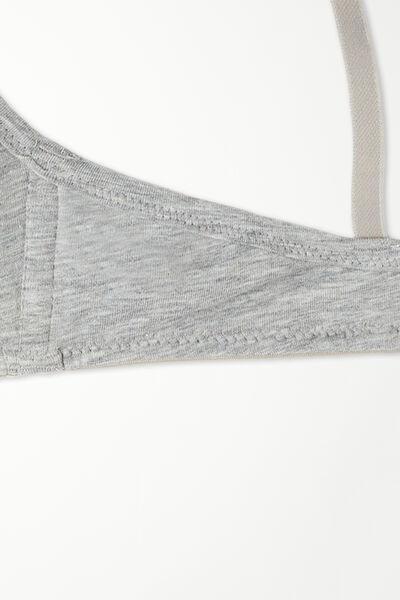 Grey Non-Wired Triangle Bra, , large image number 6