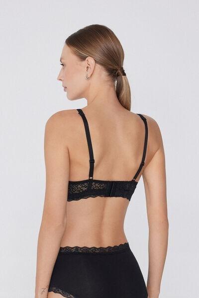 Black Havana Triangle Bra, Black, medium