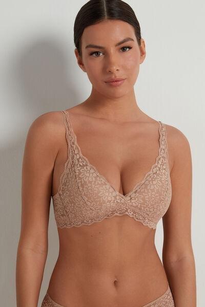 Beige Havana Triangle Bra, , medium