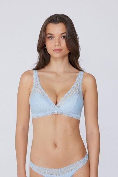Blue Havana Triangle Bra, 5701_307Y, medium