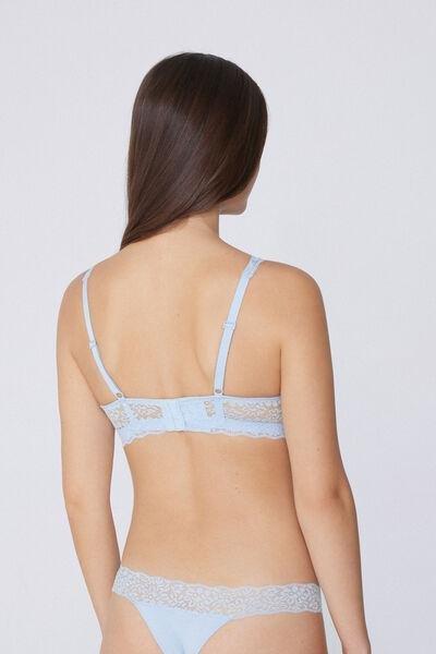 Blue Havana Triangle Bra, 5701_307Y, large image number 2