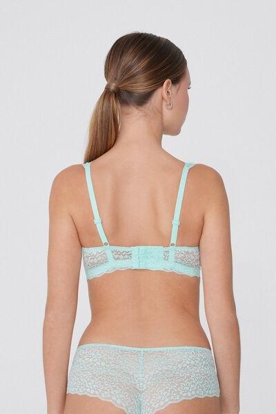 Green Havana Recycled Laced Triangle Bra, 5701_513W, large image number 2