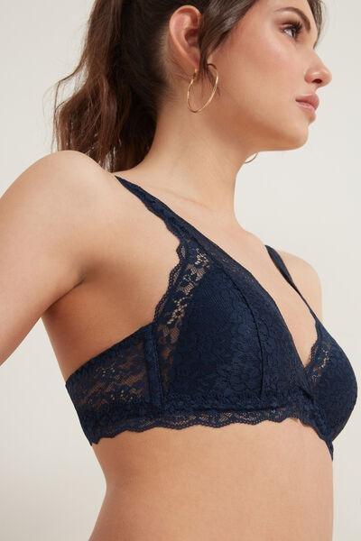 Absolute Blue Havana Recycled Lace Triangle Bra, Women, , large image number 4