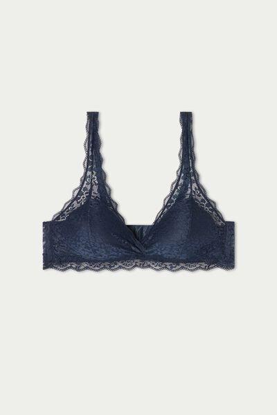 Absolute Blue Havana Recycled Lace Triangle Bra, Women, , large image number 5
