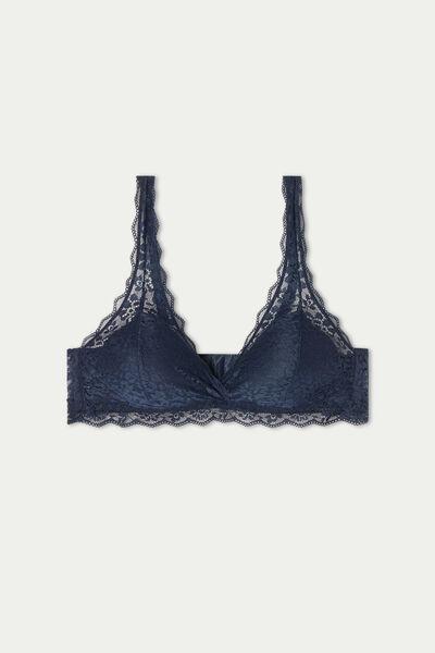 Absolute Blue Havana Recycled Lace Triangle Bra, Women, , large image number 6