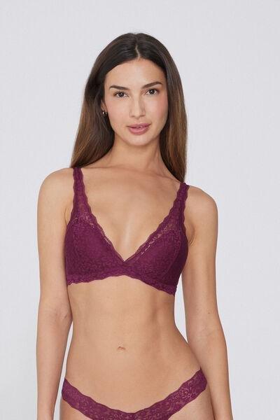 BORDEAUX Havana Recycled Lace Triangle Bra, 5701_719Y, large image number 1