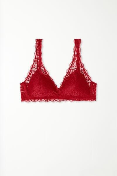 Red Havana Recycled Lace Triangle Bra, , large image number 4