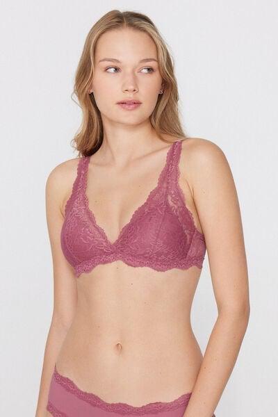 Pink Havana Recycled Lace Triangle Bra, 5701_179Z, medium