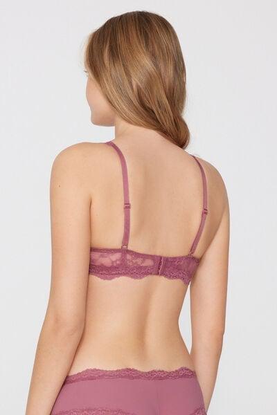 Pink Havana Recycled Lace Triangle Bra, 5701_179Z, large image number 2