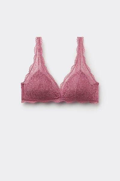 Pink Havana Recycled Lace Triangle Bra, 5701_179Z, large image number 4