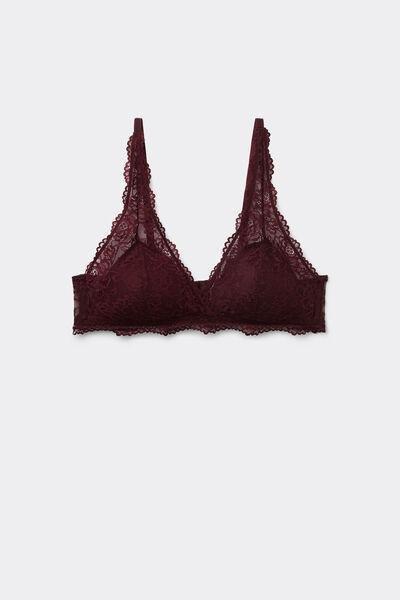 Brown Havana Recycled Lace Triangle Bra, 5701_581Z, large image number 4