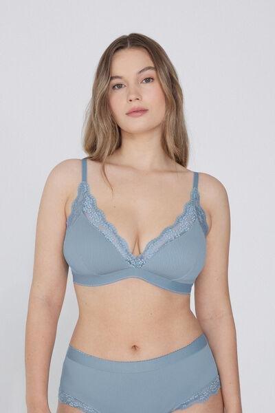Blue Lounge Retreat Triangle Bra, , large image number 0