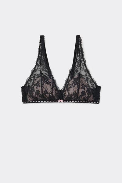 Black Slightly Padded Triangle Bra, 5701_311Y, large image number 4