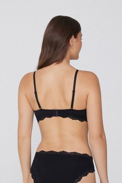 Black Havana Light Touch Slightly Padded Triangle Bra, , large image number 2