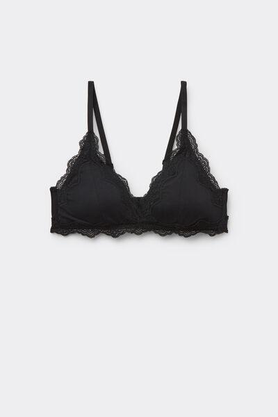Black Havana Light Touch Slightly Padded Triangle Bra, , large image number 3