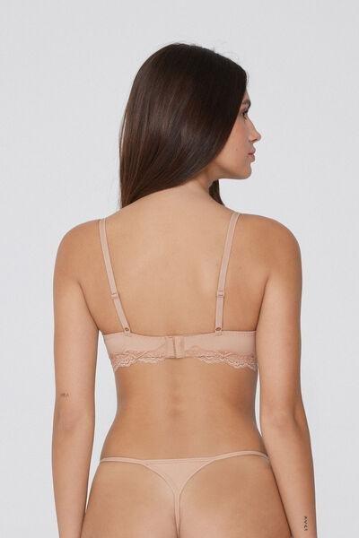 Beige Havana Light Touch Slightly Padded Triangle Bra, , large image number 2