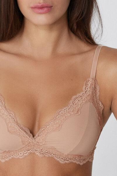 Beige Havana Light Touch Slightly Padded Triangle Bra, , large image number 3