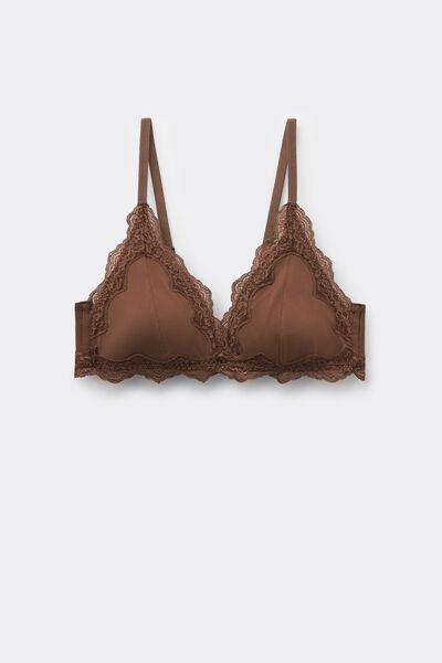 Caramel Light Touch Slightly Padded Triangle Lace Bra, 5701_304Y, large image number 2