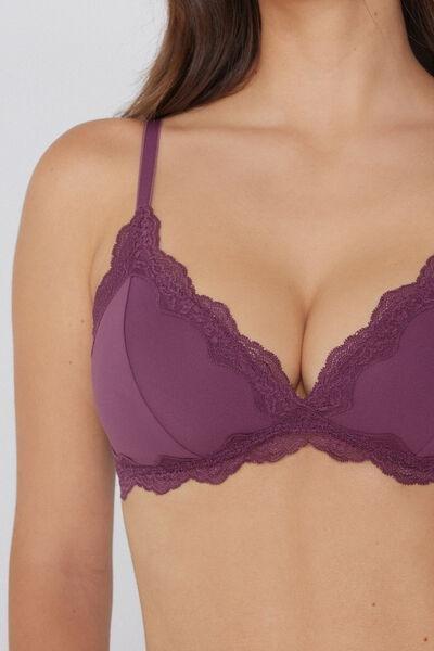 Pink Havana Light Touch Slightly Padded Triangle Bra, , large image number 3