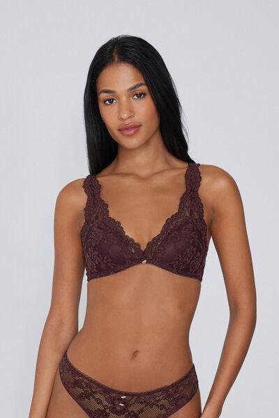 Violet Lovely Charm Slightly Padded Triangle Lace Bra, 5701_919Y, large image number 1