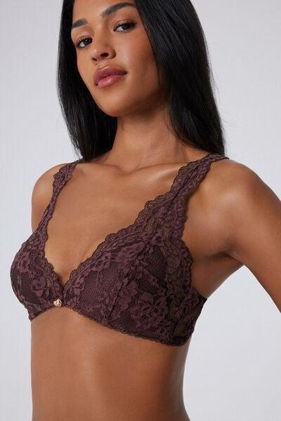 Violet Lovely Charm Slightly Padded Triangle Lace Bra, 5701_919Y, large image number 2