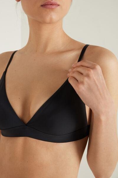 Black Lisbon Unpadded Triangle Bra, , large image number 3