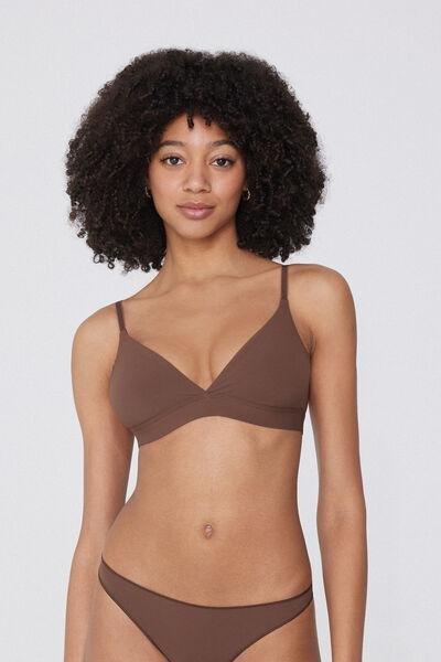 Beige Unpadded Triangle Bra, 5701_304Y, medium