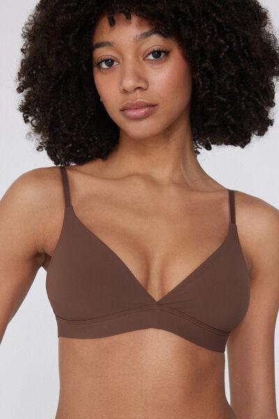 Beige Unpadded Triangle Bra, 5701_304Y, large image number 3