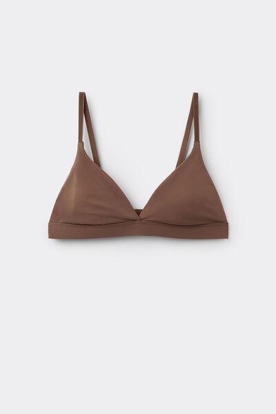Beige Unpadded Triangle Bra, 5701_304Y, large image number 4
