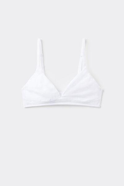 White Non-Padded Triangle Bra, , large image number 4