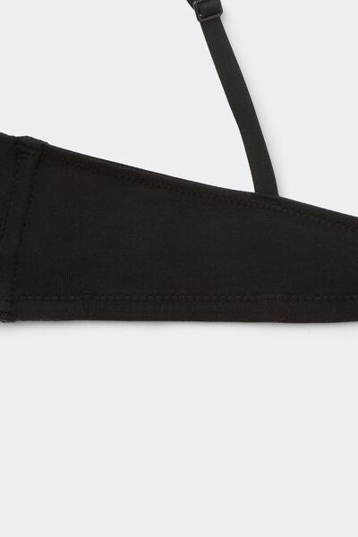 Black Non-Padded Triangle Bra, Black, large image number 5