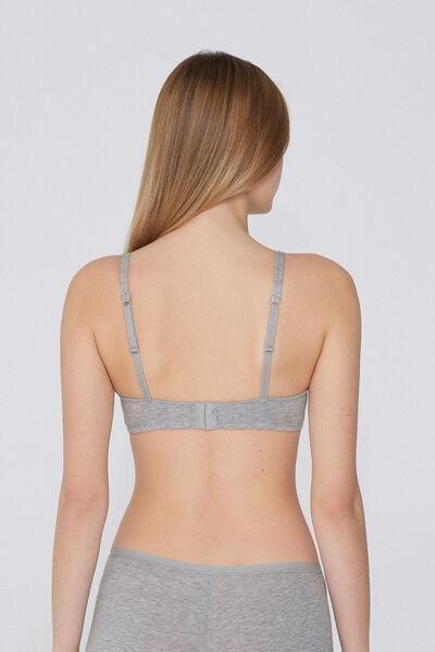 Grey Non-Padded Triangle Bra, , large image number 2