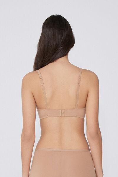 Beige Non-Padded Triangle Bra, , large image number 2