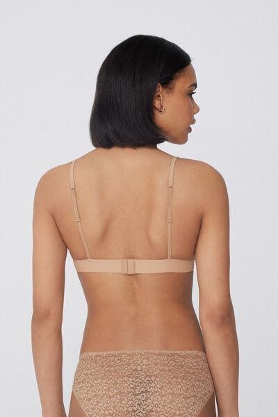 Beige Lisbon Recycled Lace Triangle Bra, Natural Blush, large image number 2