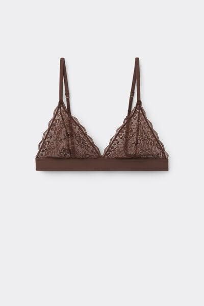 Caramel Unpadded Lace Triangle Bra, 5701_304Y, large image number 4